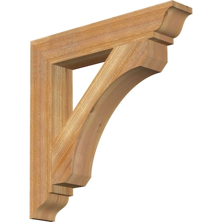 Ekena Millwork Legacy Traditional Rough Sawn Bracket, Western Red Cedar, 4"W x 24"D x 24"H BKT04X24X24LEC01RWR